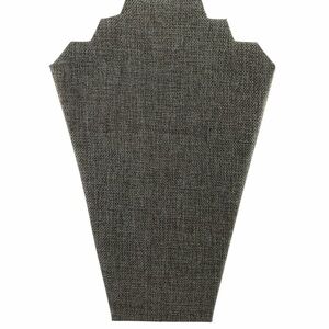 Gray Burlap Padded Necklace Displays with Collapsible Easel Stands Set of 3
